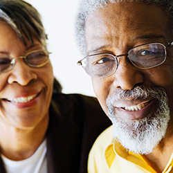 African american couple smiling
